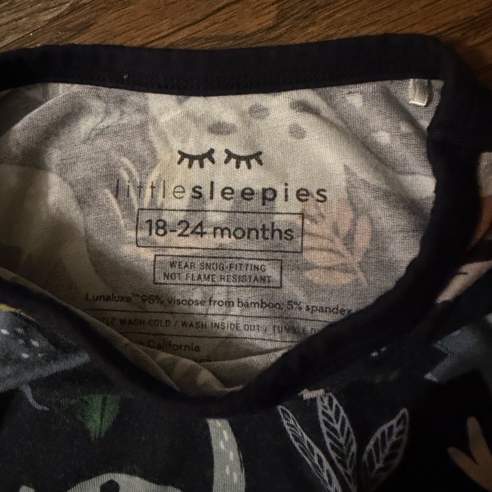 Little Sleepies Jurassic Jungle Two-Piece Pajama Set - Picture 7 of 8